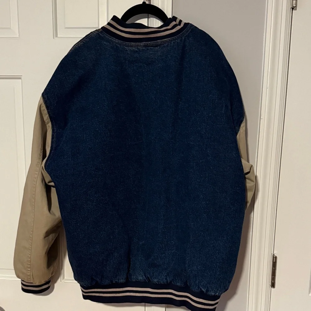 Northwest Territory Blue and Tan Bomber Jacket - Picture 3 of 3